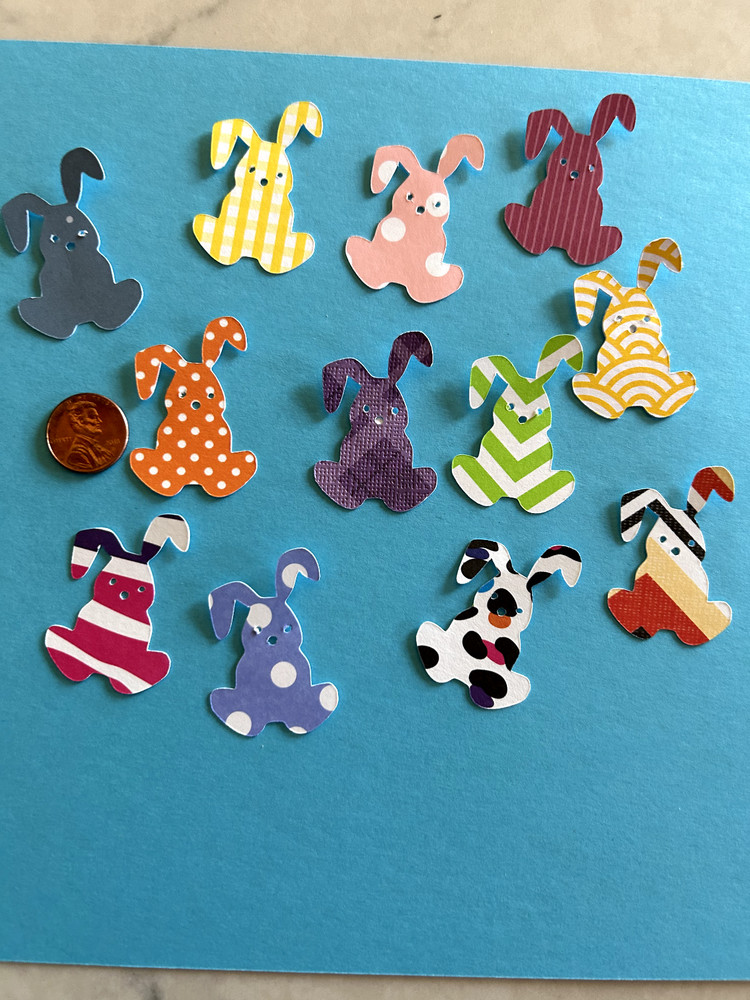 30 Easter Bunny Rabbit Confetti  New Die Cuts