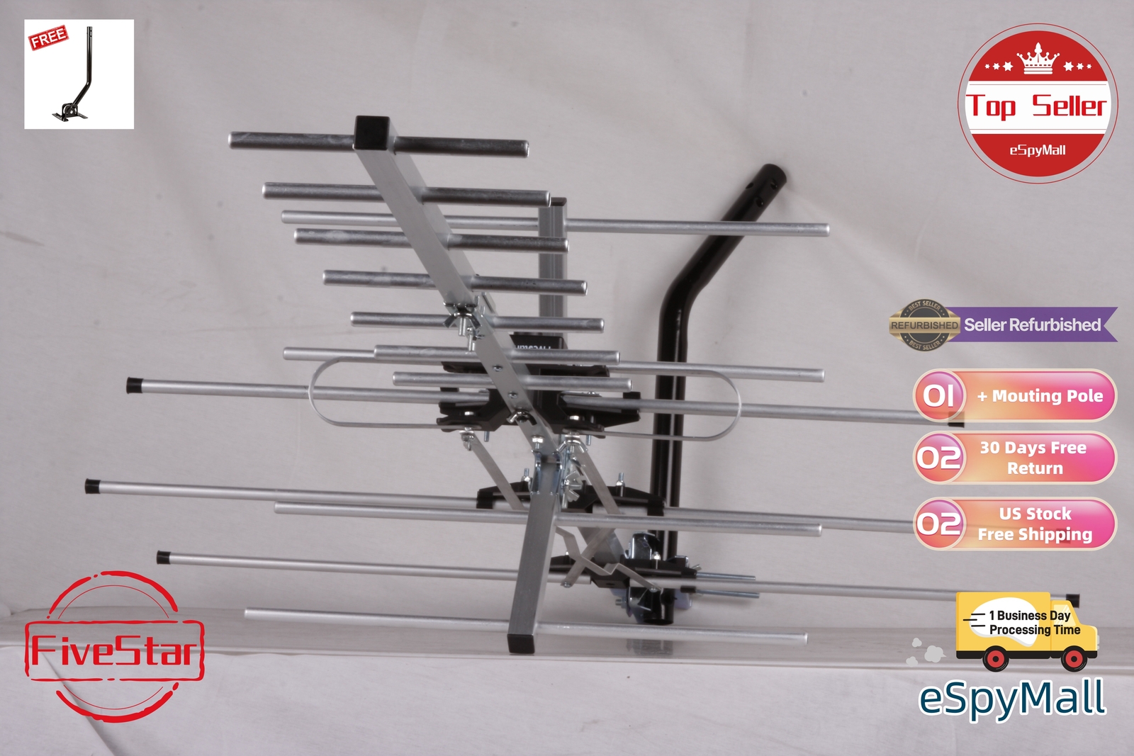 Heavy Duty Yagi Outdoor TV Antenna 300 Mile for All-Weather Performance