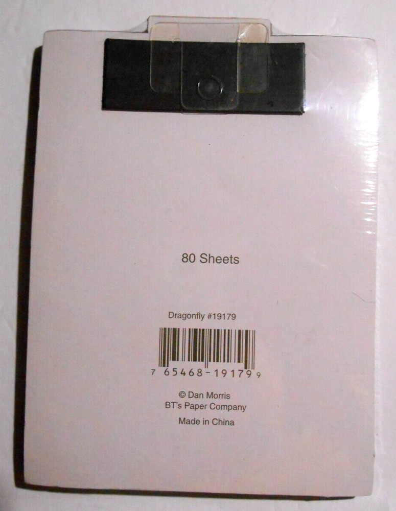BT's Paper Co. DAN MORRIS Magnet Memo Note Pad DRAGONFLY 80 Sheets Sealed