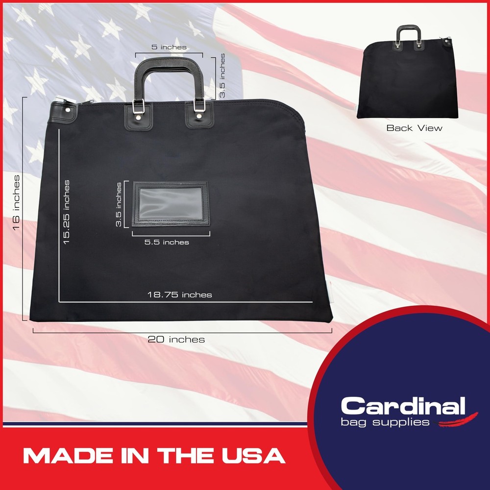 Large Locking Document Bag with Handles, Security Bag with Lock, HIPAA Compli...