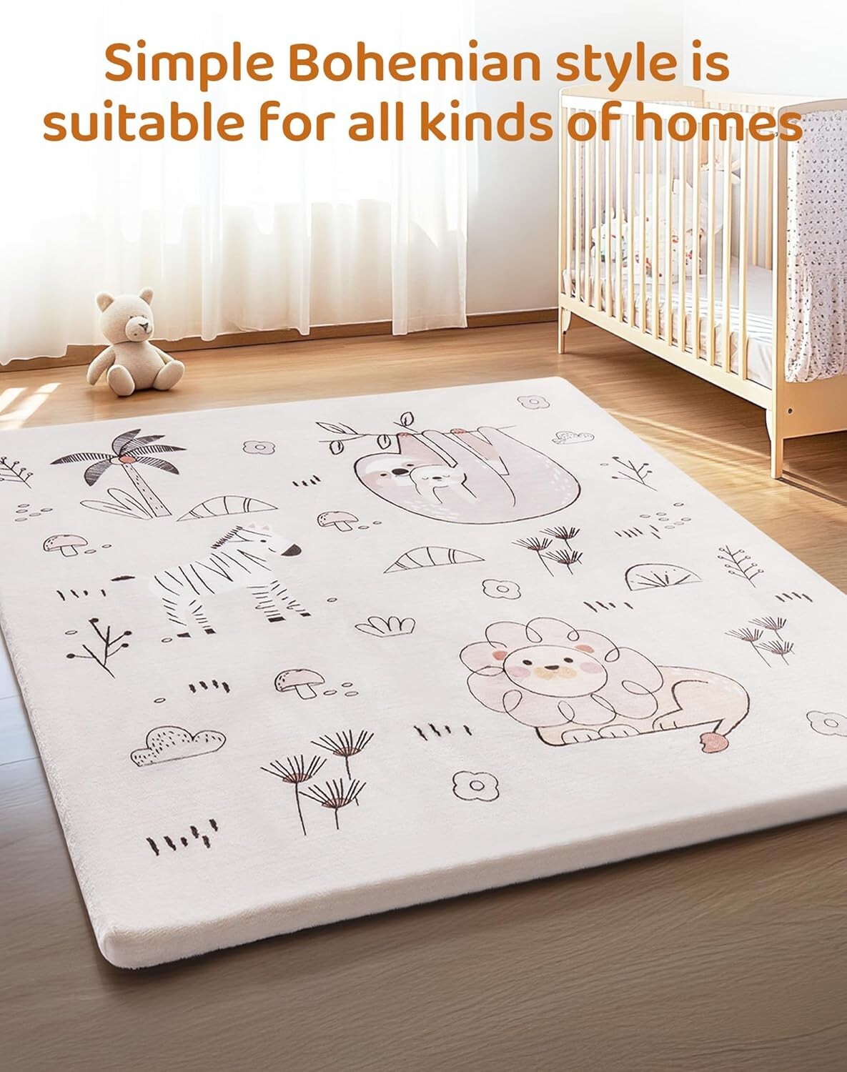 Robud Baby Play Mat 50"X50" Non Slip Large Playpen Mat Thick Crawling Mat Pad