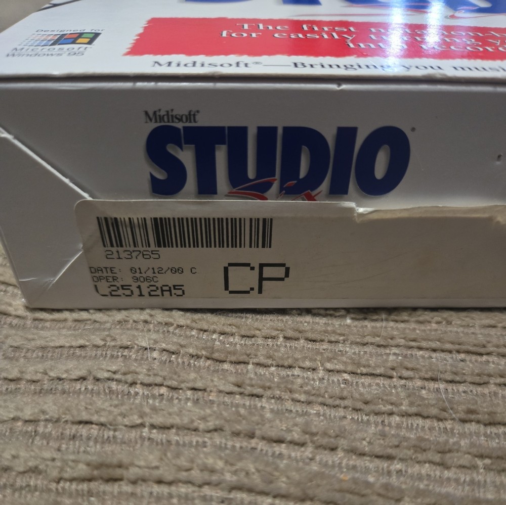 Midisoft Studio 6.0 For Windows 95 MIDI Desktop Sheet Music 2.0 CD-ROM Sequencer