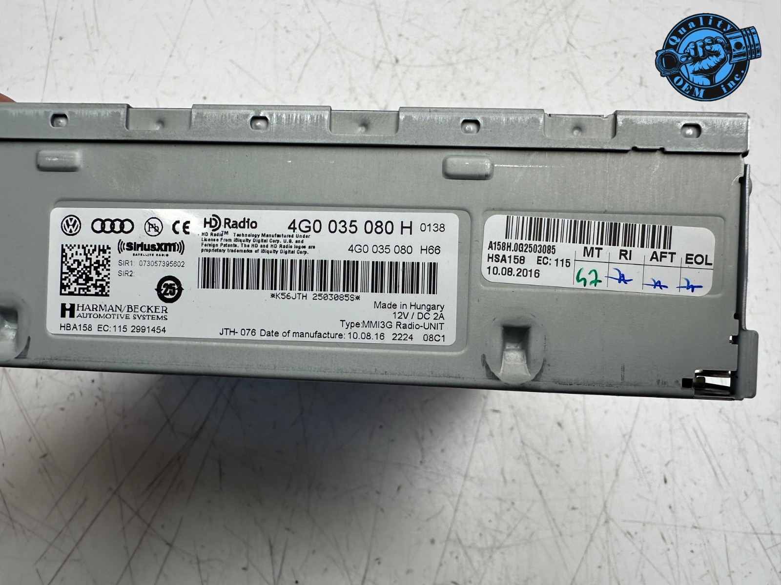 2013-2017 AUDI A4 A6 A7 Q3 S4 S6 S7 ALLROAD RADIO RECEIVER MODULE OEM 4G0035080H