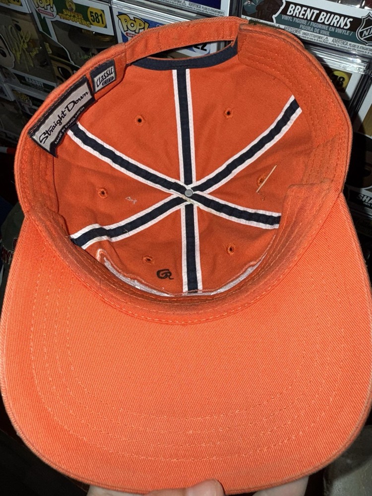 Straight Down Golf Hat / Cap Strapback - Orange