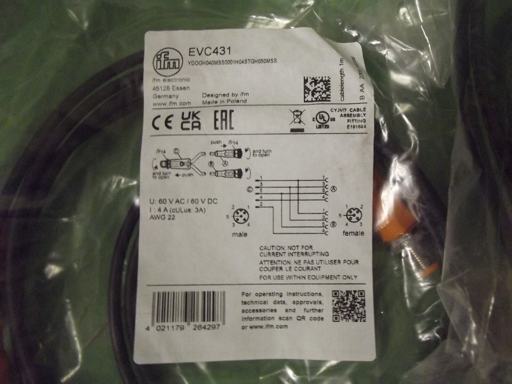 IFM Efector EVC431 Connection Cable