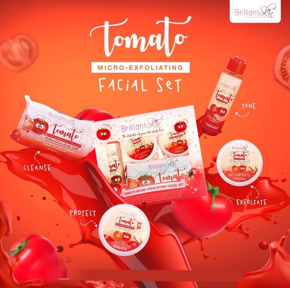 Brilliant Skin Tomato Micro Exfoliating Set | 💯 Authentic | For Sensitive Skin