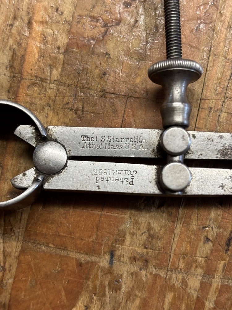 L. S. Starrett Flat Leg Calipers Inside Outside Divider