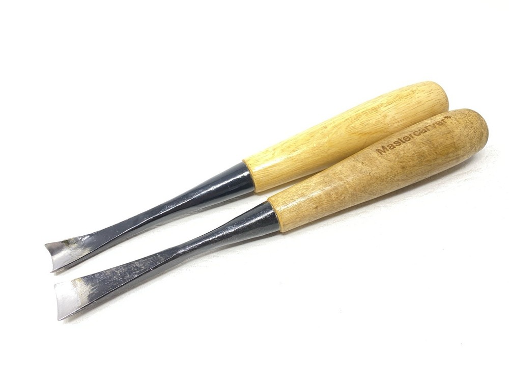 Mastercarver Wood Carving Gouges Lot of Two Carver Tools 5/8" & 3/4" Wide