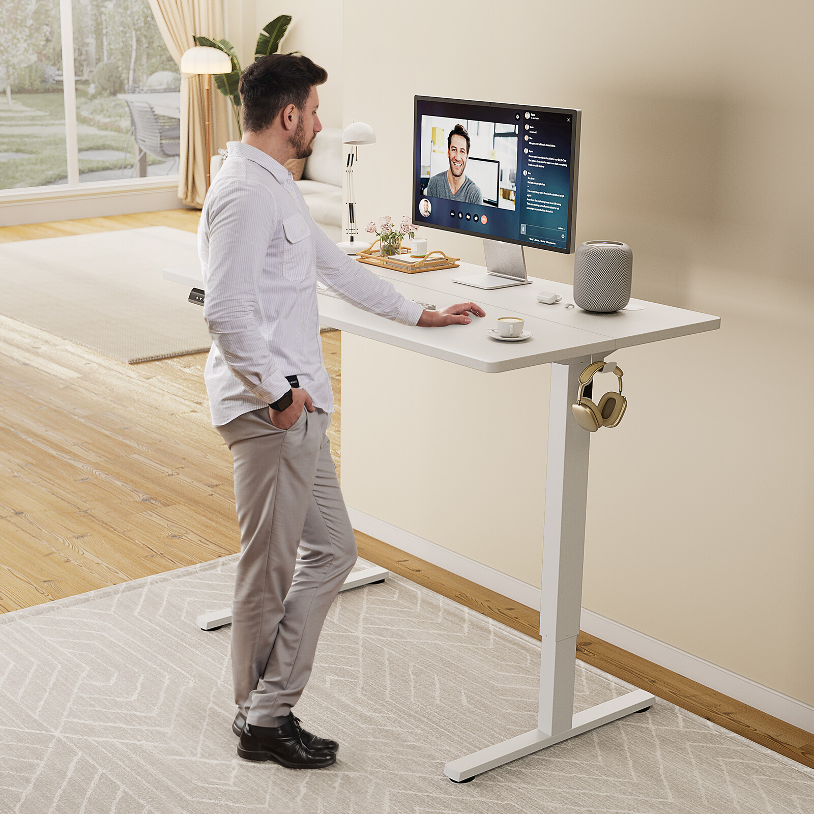 Electric Standing Desk - 40/48/55/63 x 24 inch Adjustable Sit to Stand Up Desk