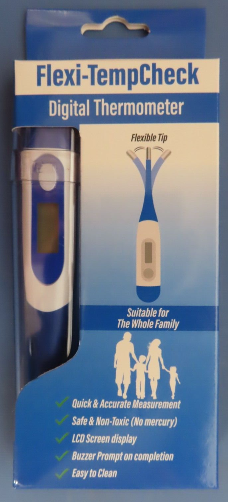 Flexi-TempCheck Digital Thermometer with flexible tip #0-3160 NEW