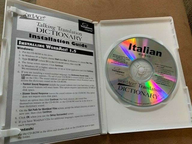 Transparent Language Italian WordAce!