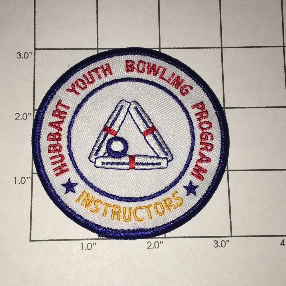 Hubbart Youth Bowling Program Instructors Patch - vintage bowling
