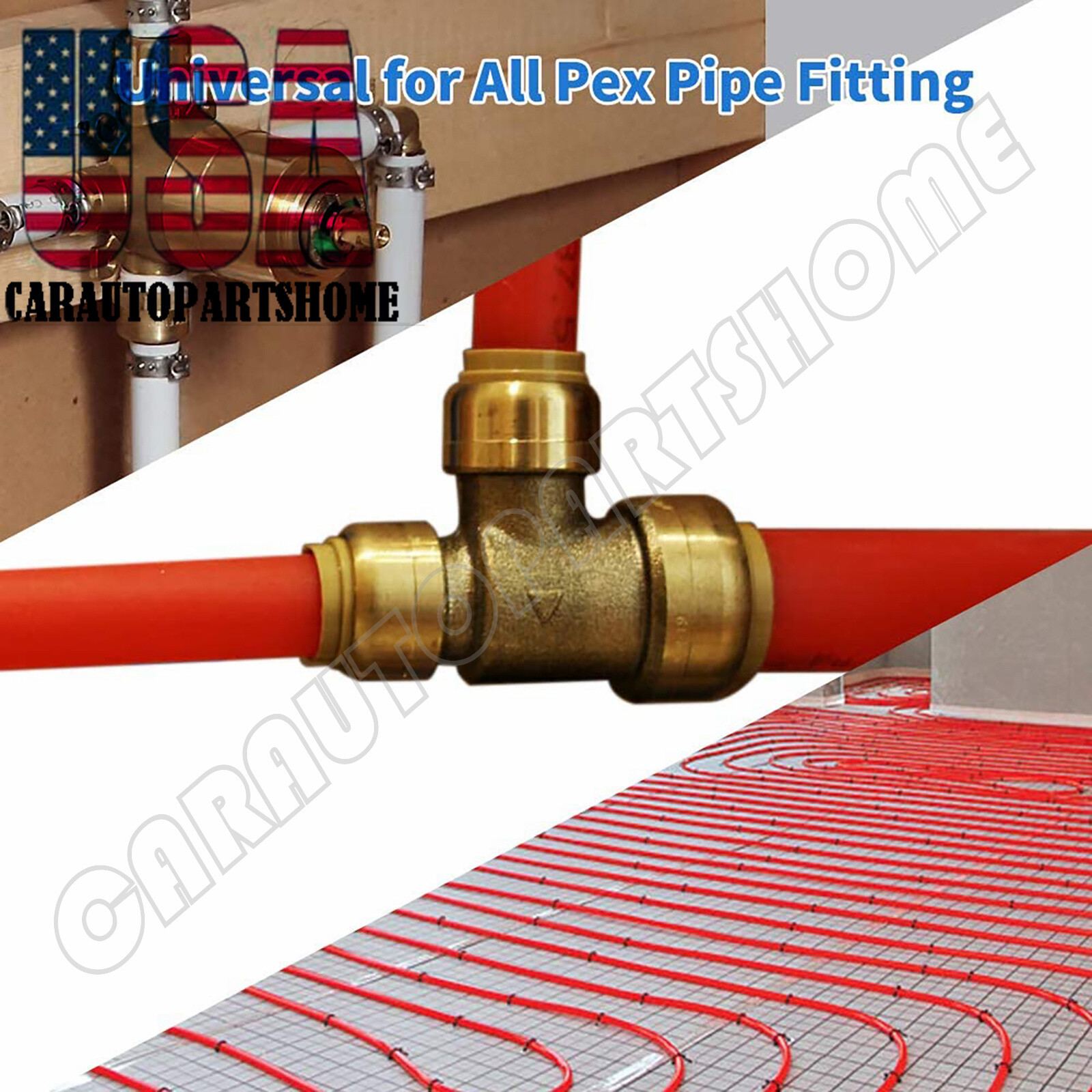 50Pcs 1/2" PEX Stainless Steel Ear Clamp Cinch Rings Crimp Pinch Fitting