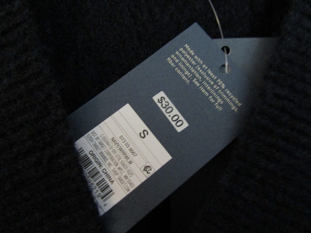 Women's Cable Sweater Vest - Universal Thread Navy Small