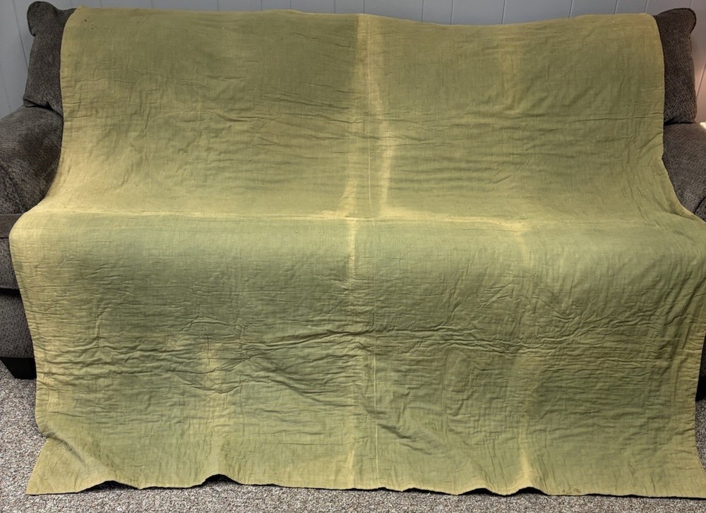 Antique Quilt Handmade 70 X 71 Patchwork Diamond Design Rustic