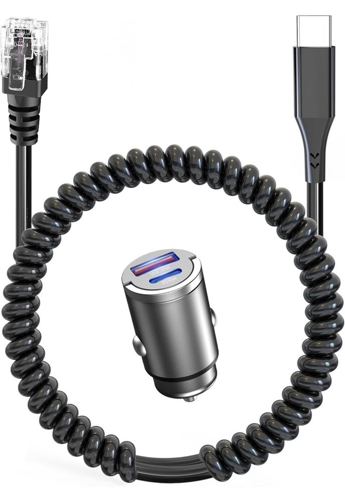 Radar Detector Cable, USB-C to RJ11 Plug Charging Kit, w/ Automatic Recognition