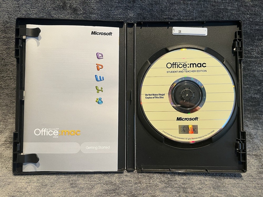 MICROSOFT OFFICE (Mac) Student and Teacher 2004 - Full Version (Retail)