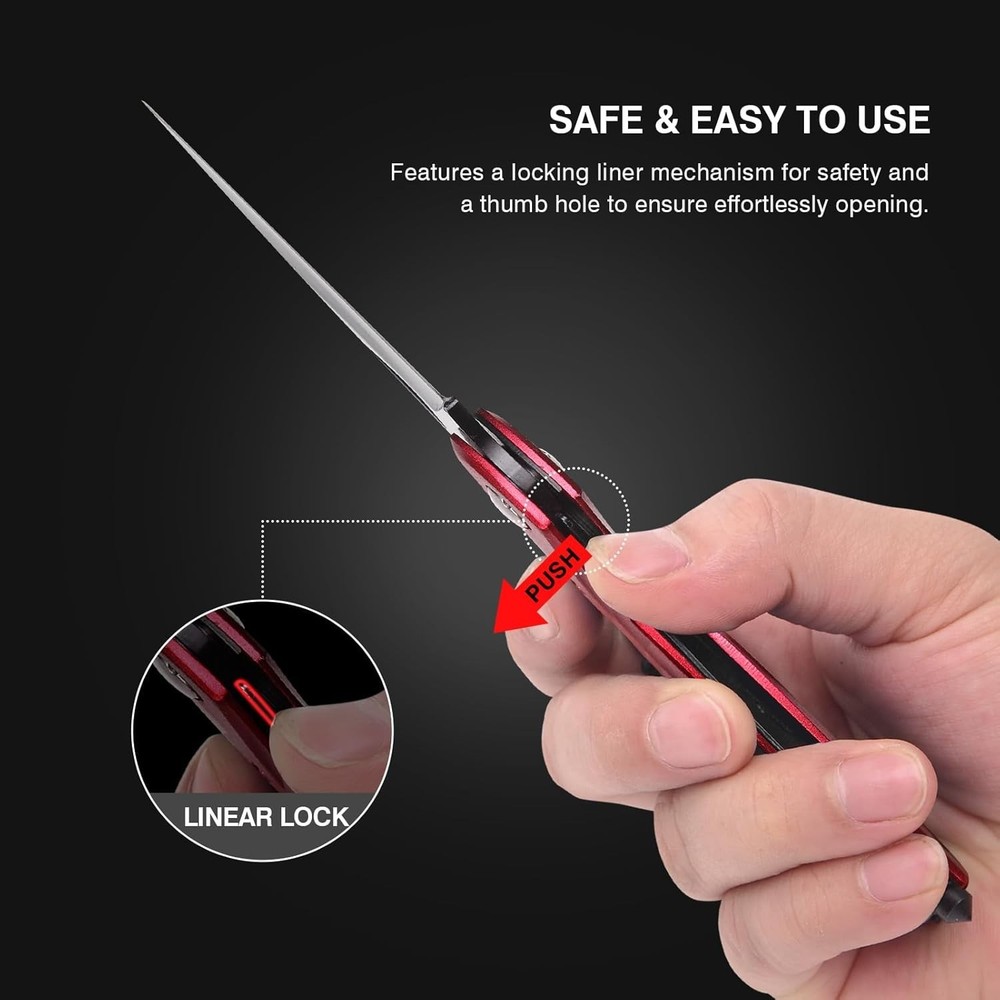 Lava Red 6-in-1 Multitool Knife: Compact, Stylish, and Versatile Gift