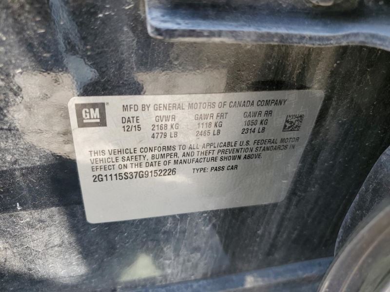 IMPALA 2016 Transmission Shift 656277