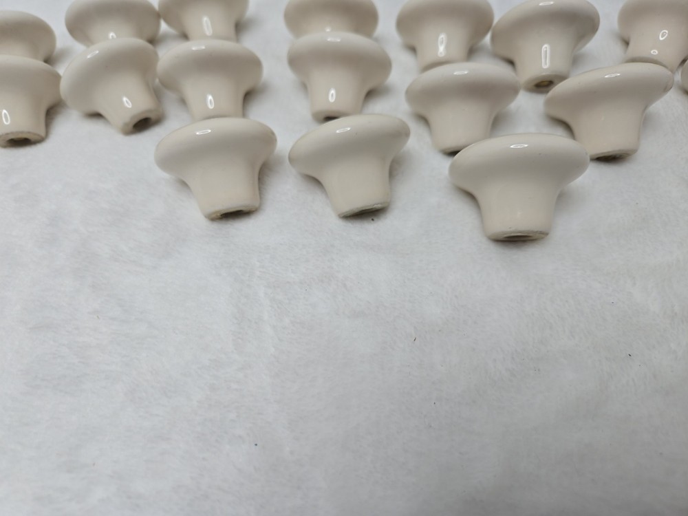 Set 18 Vintage 1 1/2" Round Porcelain Drawer Pull Knobs, bears, bee, kettle