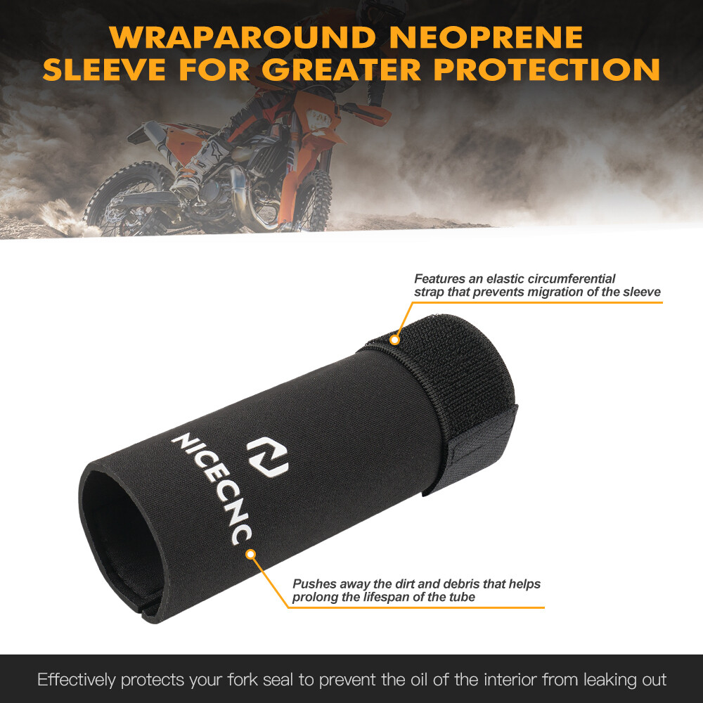 NICECNC Front Fork Socks 6" Fork Seal Protector For 37-50mm Upside Down Fork