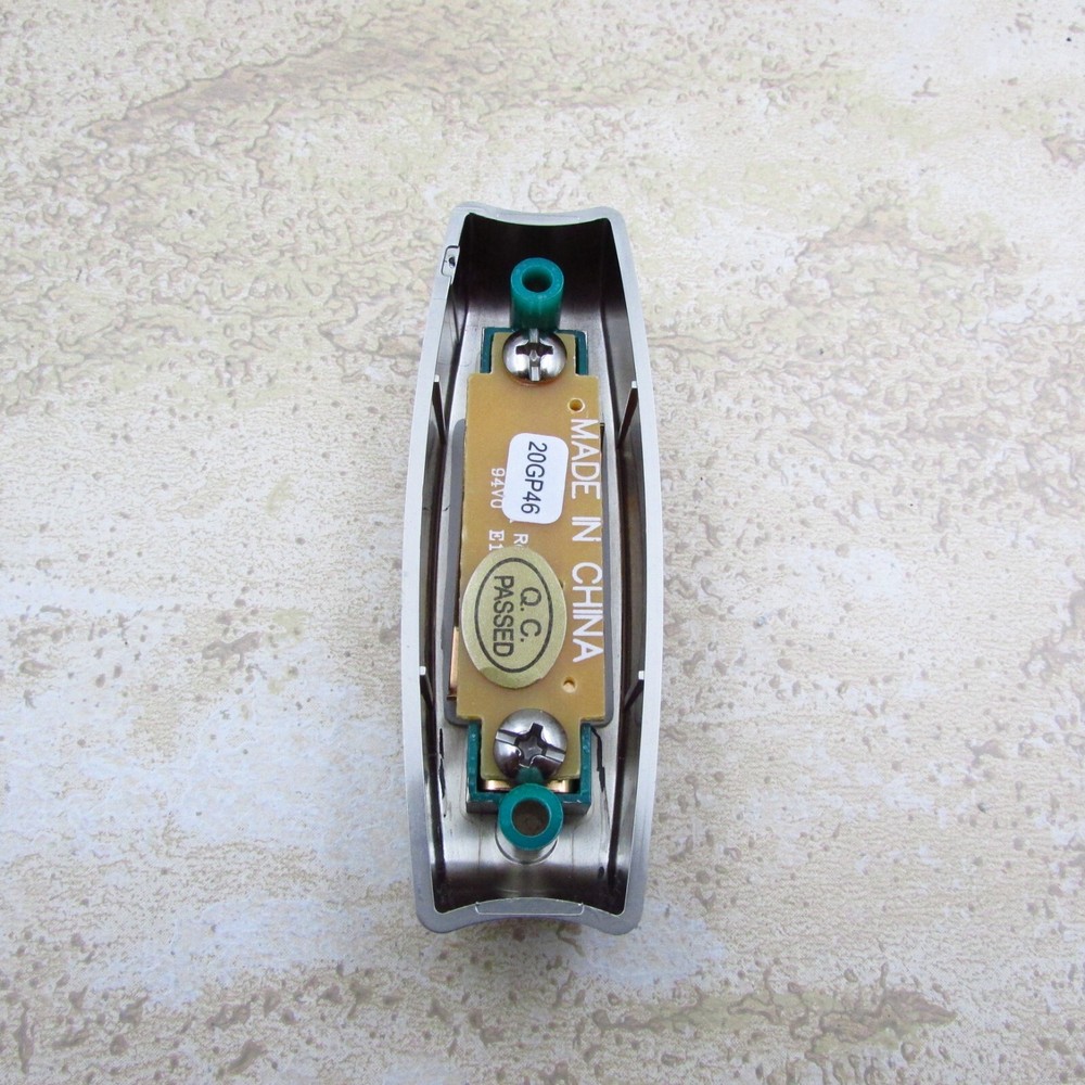 NuTone PB7LSN Wired Lighted Rectangular Satin Nickel Pushbutton Doorbell Button