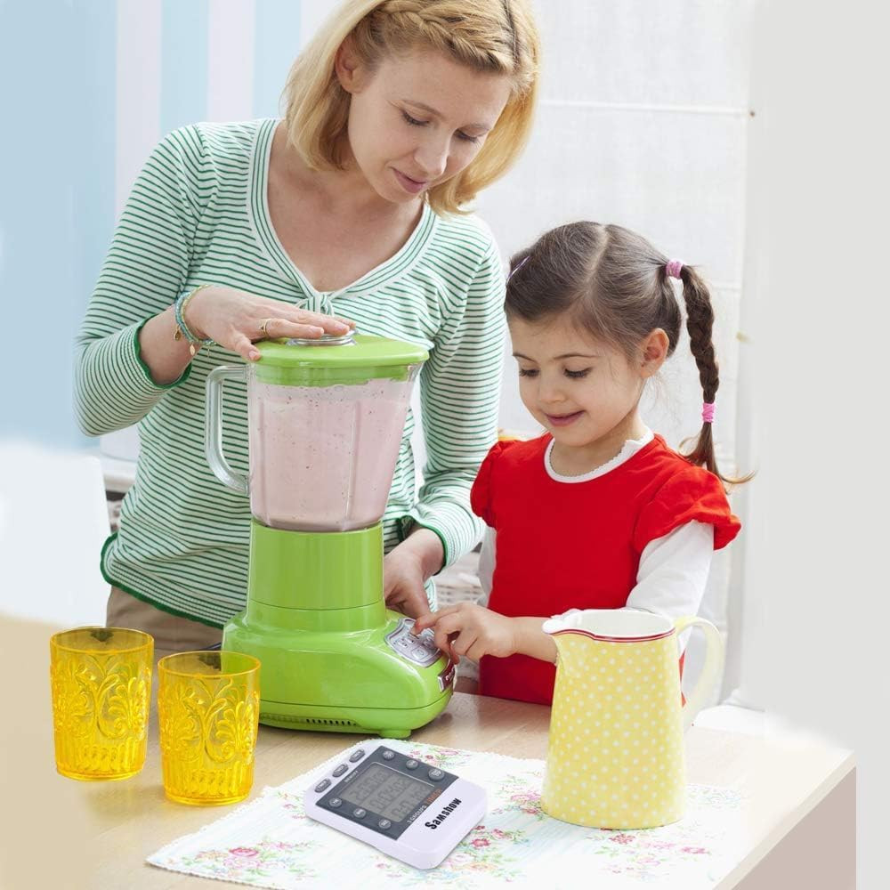 Digital Kitchen Timer Dual Timers 3 Channels Count Up/Down Cooking Timer Large