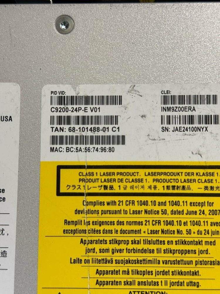 Cisco C9200-24P-E Switch - Fully Manager PoE+ Network Essentials