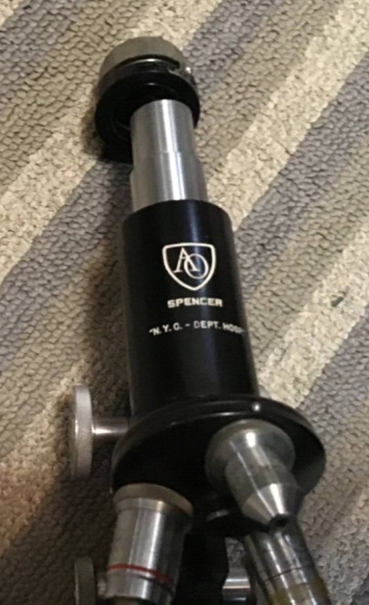 Old AO Spenser Microscope~Queens Hospital Center New York,NY~Rare Science Device