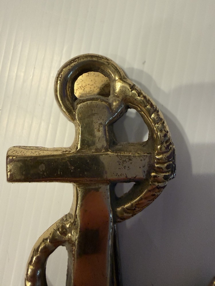 Antique Brass Anchor Door Knocker Nautical
