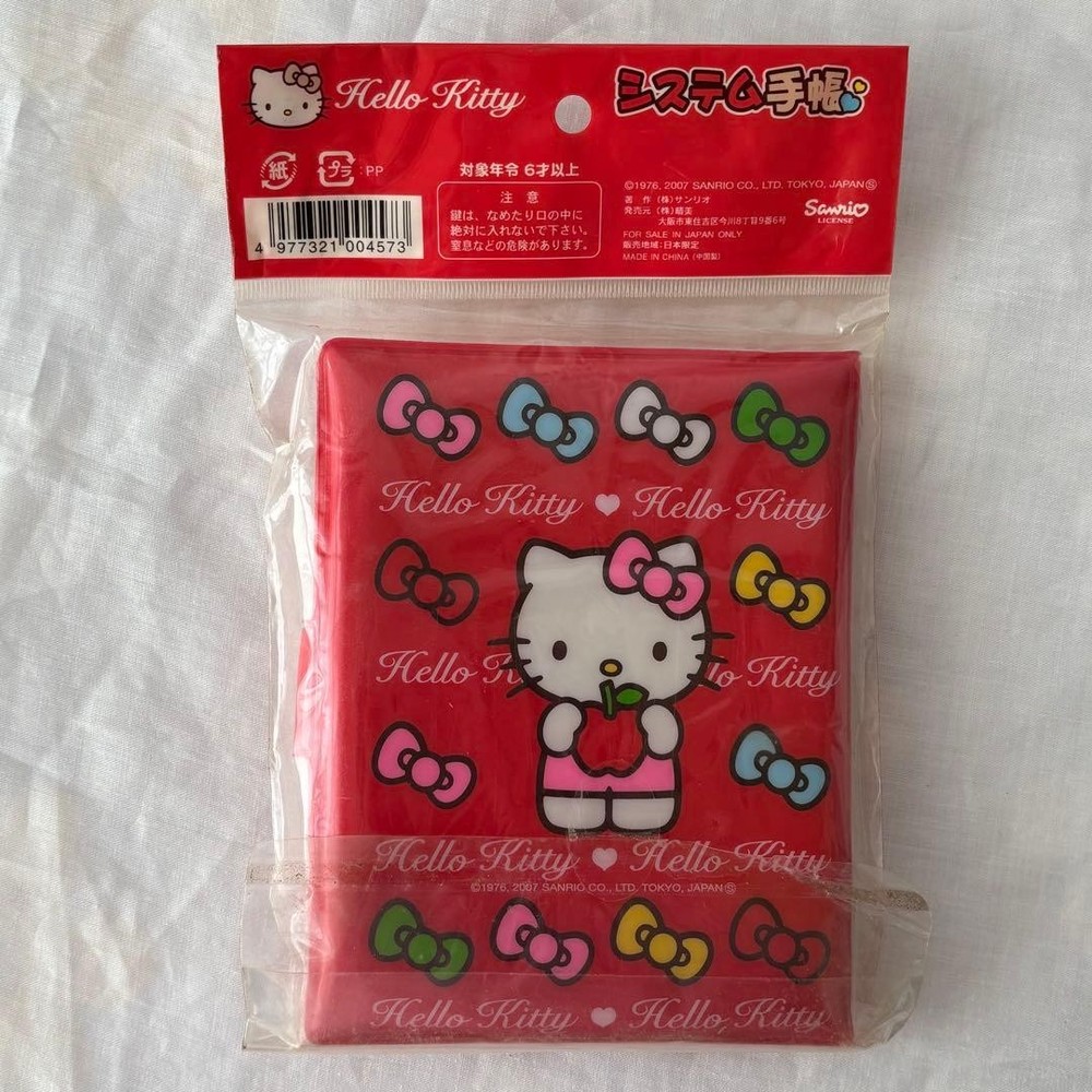 Unopened / with key] 2007 Hello Kitty System Notebook Red Original Notebook