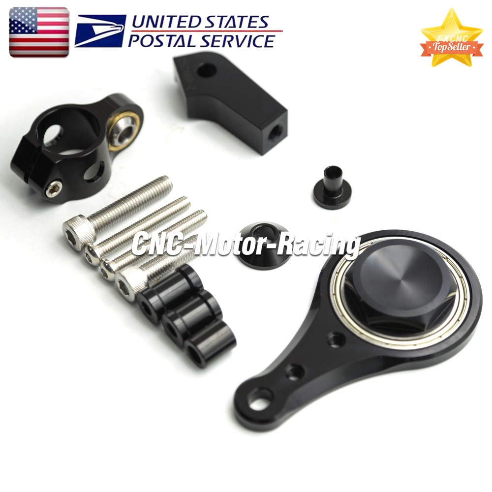 For Kawasaki Ninja ZX636 ZX6R 2005-2006 Steering Damper with Bracket Mount Kit