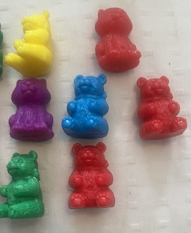 32 Plastic Bear Counters Education, Mathematics, Counting, Colors & Sorting A7