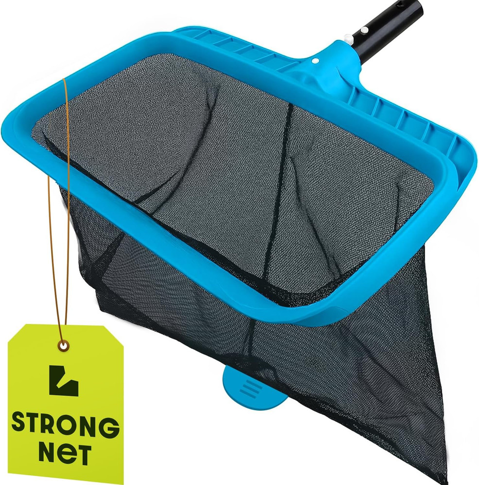 Lime Ultra-Durable Pool Skimmer Net – Deep Fine Mesh for Efficient Leaf & Debris