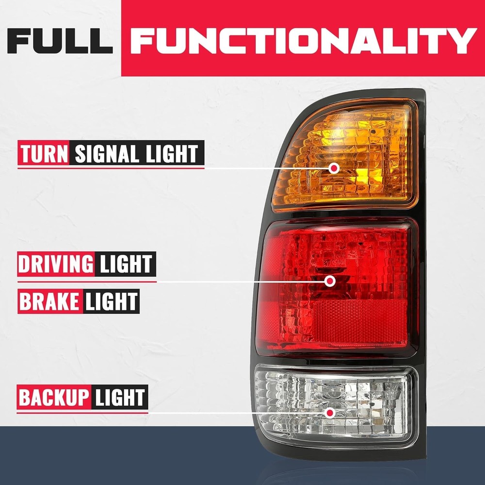 Tail Light Compatible with 2000-2006 Toyota Tundra Regular/Access Driver Left