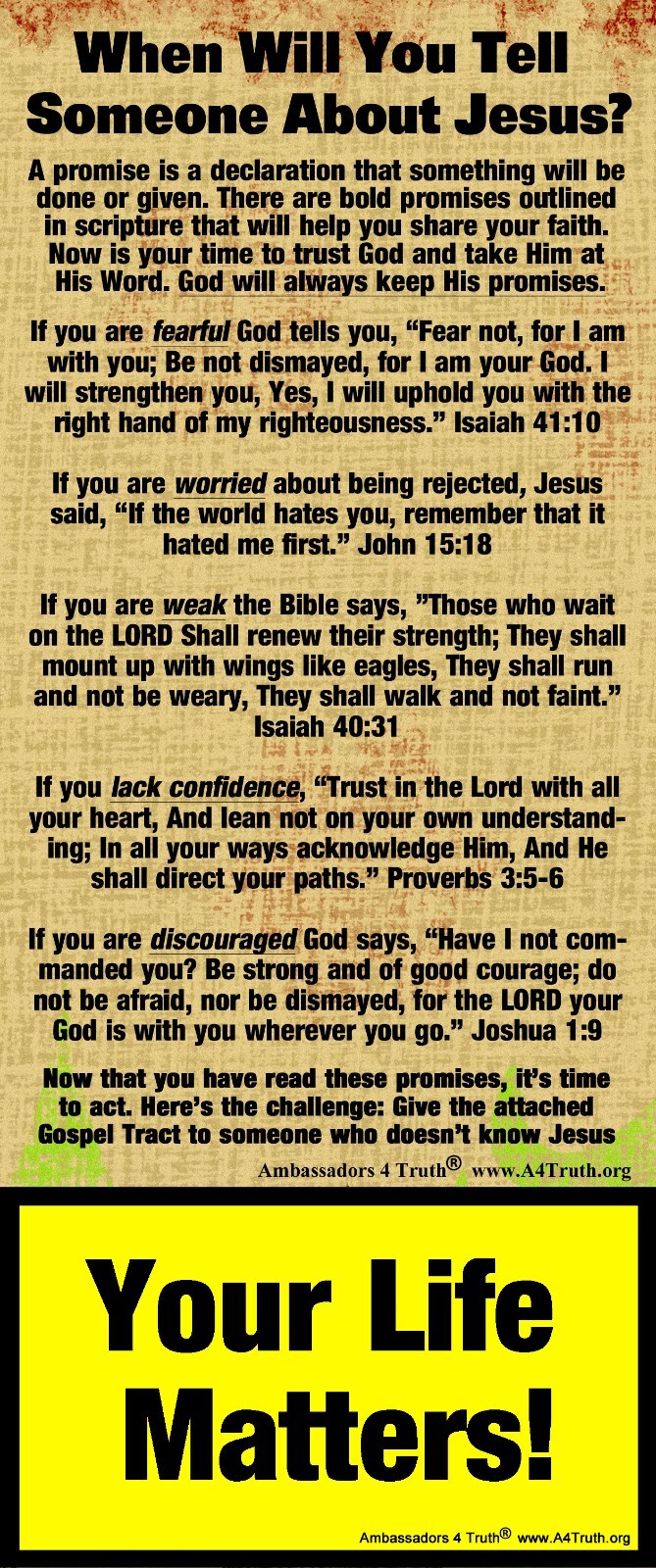 Christian Tract | Pack of 25 | Encourages Evangelism | Gospel Tracts