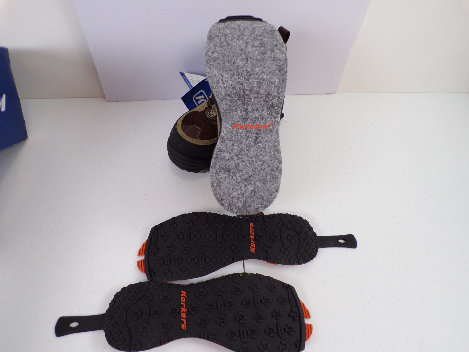 Korkers Greenback Wading Boots Fishing Felt & Kling-On, Men’s 7