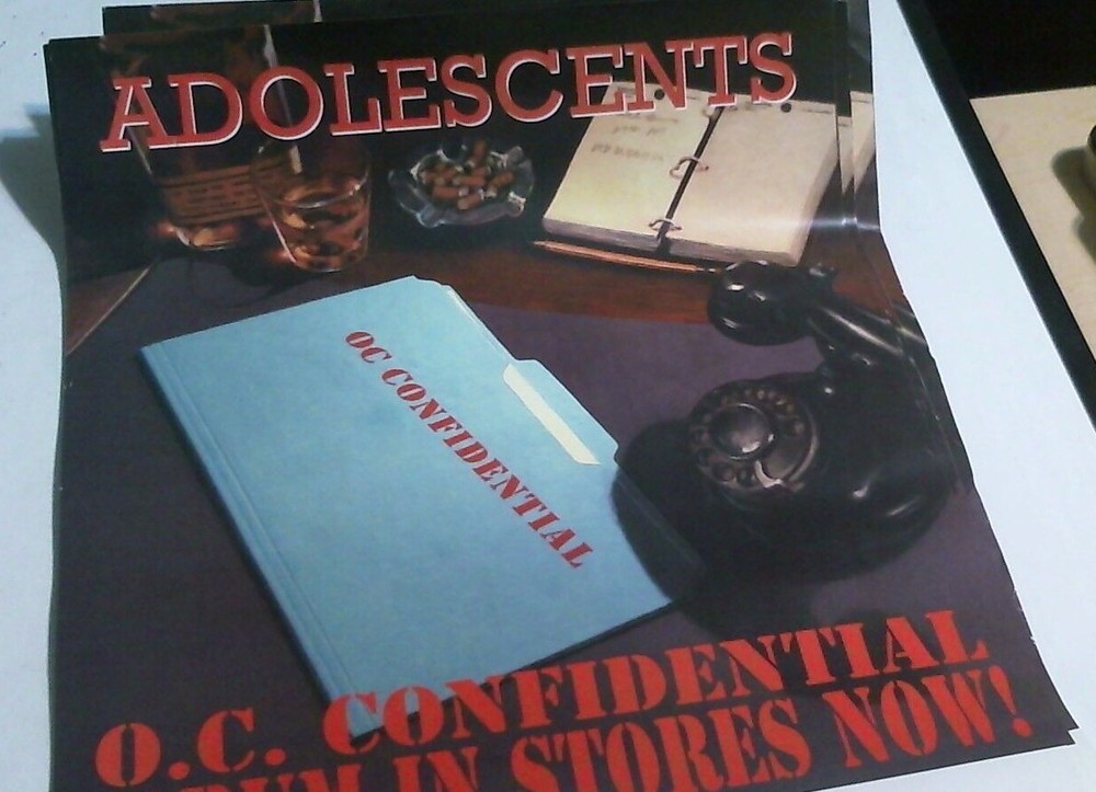 ADOLESCENTS - O.C. Confidential poster Finger records punk rock