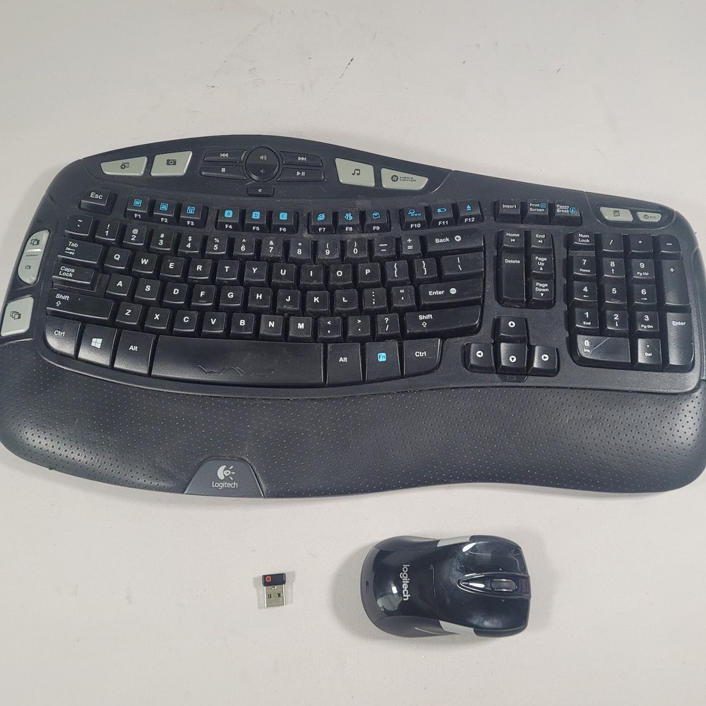 Logitech MK350 Wave Keyboard M525 Mouse Unifying Receiver Tested Works