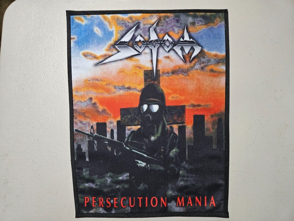 SODOM, PERSECUTION MANIA, SEW ON SUBLIMATED LARGE BACK PATCH