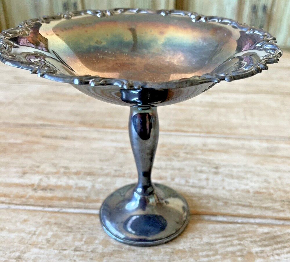 Vintage Silverplate Alvin Footed Compote Dish