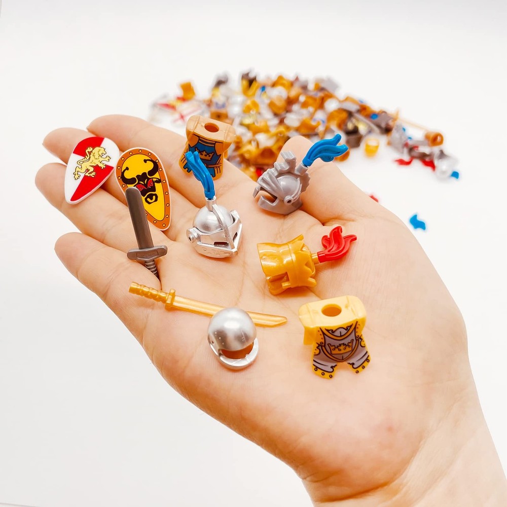 Miutrue Medieval Knight Weapons Pack Accessories Set Small, Multicolor