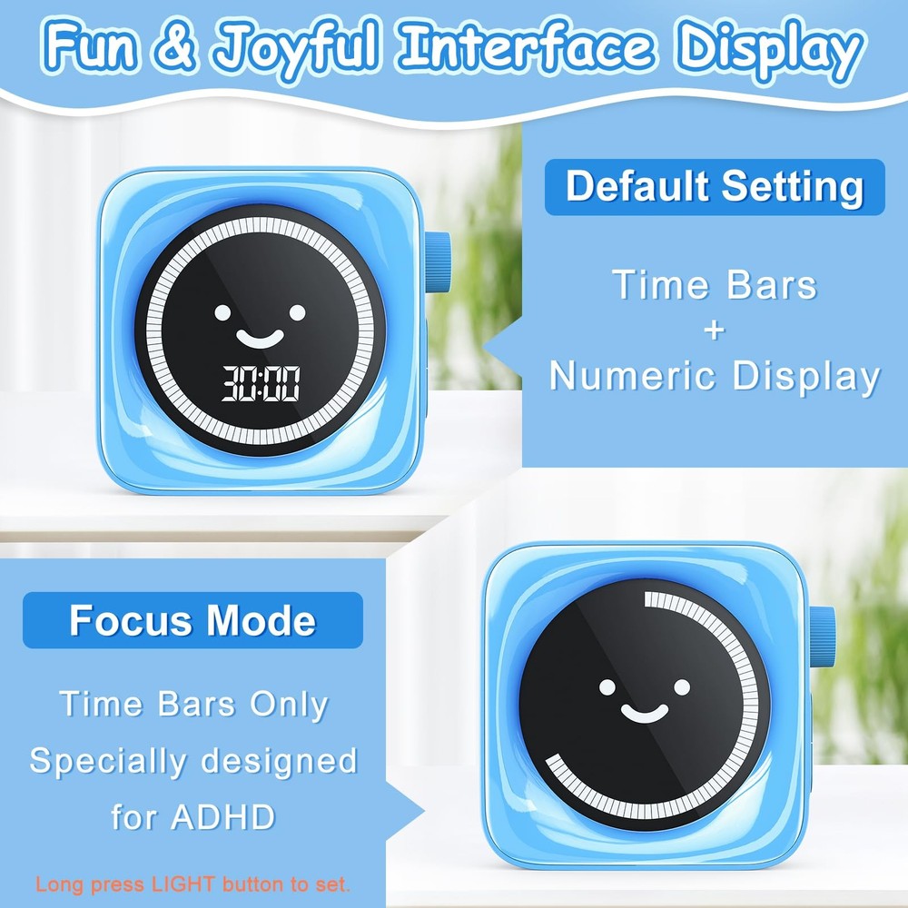 Visual Timer for Kids, 99 Minute Digital Cute Kids Visual Timer Classroom Tim...