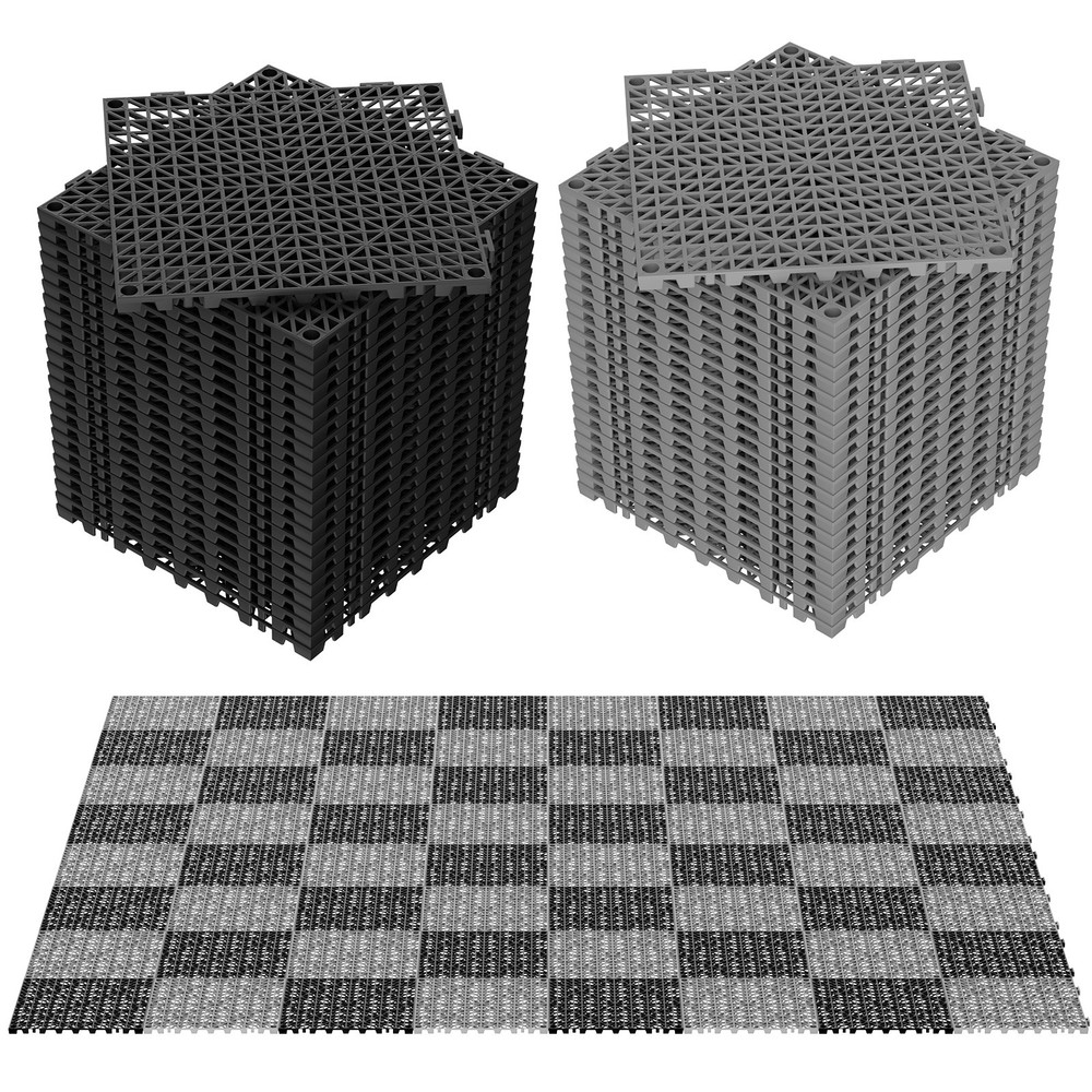 Splicing Drainage Tiles - 12"x12" Interlocking in 24/36/50 Sets