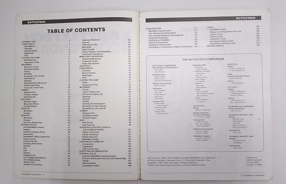 Lot: 2 Battletech Sourcebooks, Compendium & Battlespace. FASA 1990-1993, Acc.