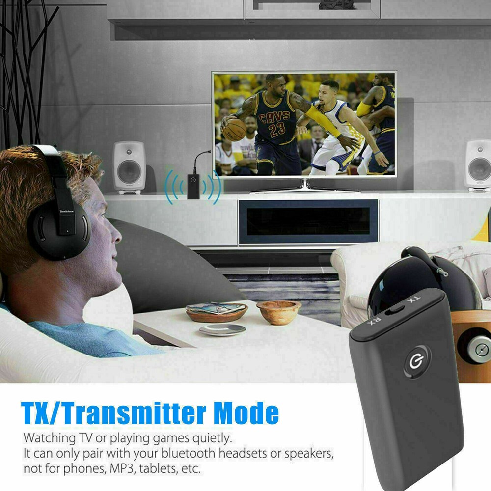 2-in-1 Wireless Bluetooth 5.0 Transmitter Receiver Adapter Audio 3.5mm Jack Aux