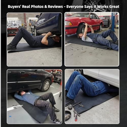 60''x28'' Rolling Creeper Mat with Storage Bag, Foldable Two-Layer Automotive