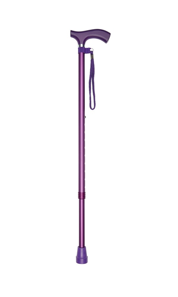 Adjustable Height Walking Cane in Purple Design