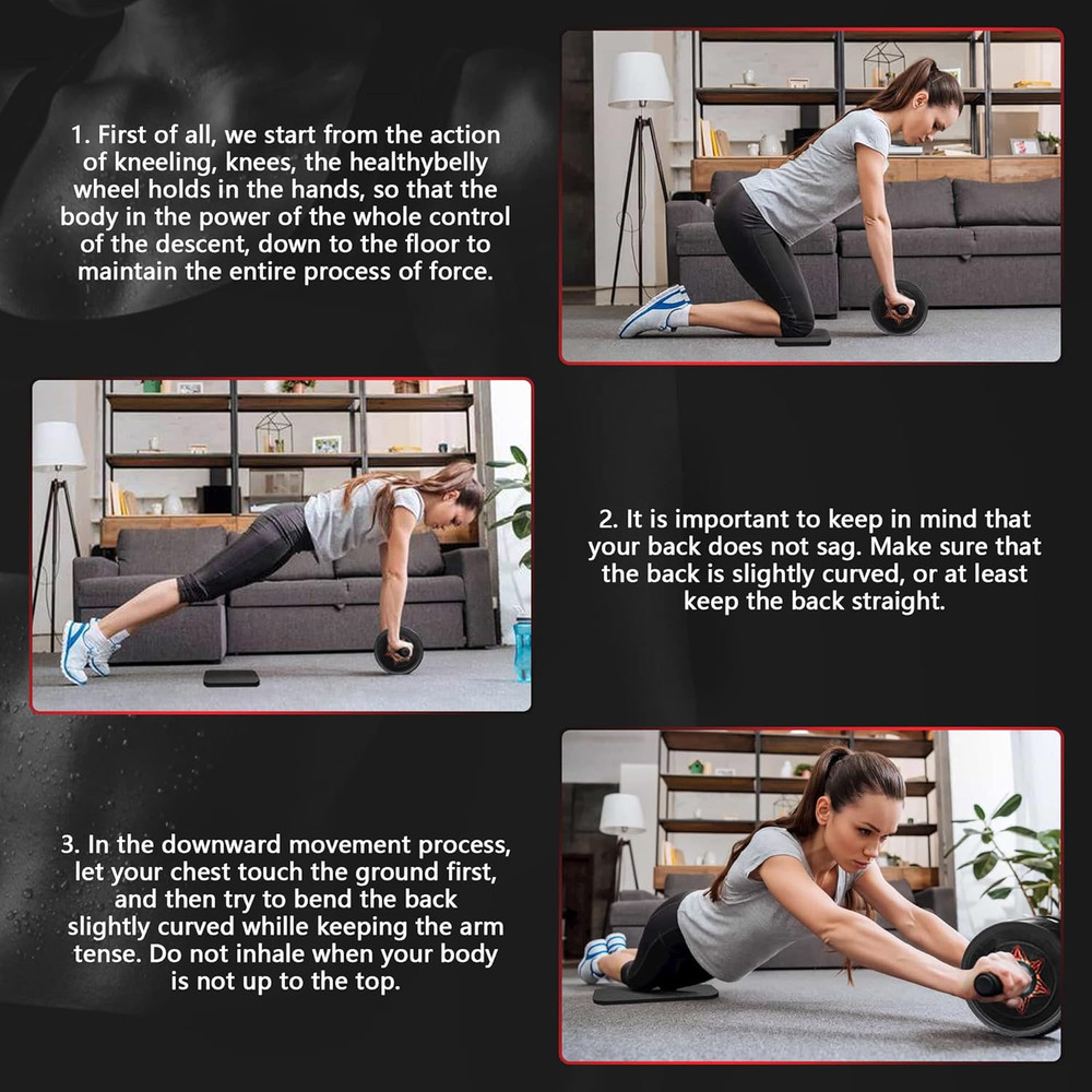 AB Roller Wheel - Ab Roller for Abdominal Workout and Core Strength Training, Po