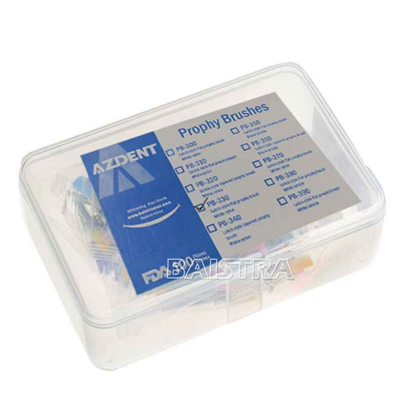 100Pcs/Box Dental Nylon Materials Closure Flat Polishing Prophylaxis Brushes